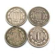 1865-8 Three Cent Nickels