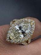 14K Yellow Gold Marquise Diamond Ring of 5.98ct