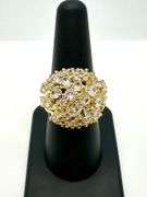 Dazzling Yellow Gold Plate 10.75 Ctw Ring