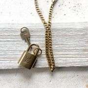 Louis Vuitton Upcycled Repurposed Lock Key Necklace