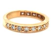 Practical Stackable 14K YG Diamond Band