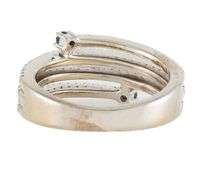 Vera Wang 0.30ctw Diamond and 0.08ctw Sapphire Multi Row Spiral Ring in 14K