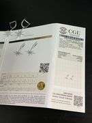 CERTIFIED BRAND NEW 14K WHITE GOLD DIAMOND DANGLE EARRINGS