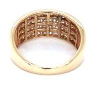 14kt Yellow gold 1.10ctw 4 row diamond band