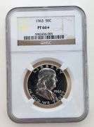 1963 Proof Franklin Half Dollar, NGC PF66*