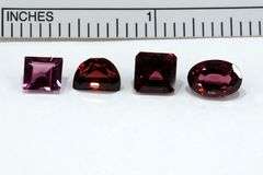 Fun Rhodolite Garnet Shapes - Lot of 4