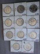1957 D Franklin Half Dollar , 1958, 1959, 1960, two 1961-d, four 1962,1963 total of 11 coins