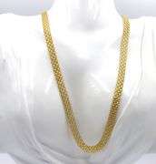 Italian 14kt Yellow gold Hollow Bismark chain necklace