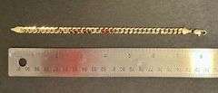 Gorgeous 14.2 Gram 14 Kt. Yellow Gold Plated Cuban Link Bracelet