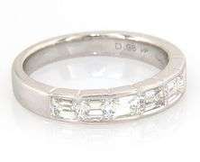 New 0.98ctw Baguette Sideways Six Stone Band Ring in 18K
