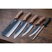 5-Piece Hand Forged Japanese Carbon Steel Chef Knife Set