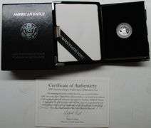 1999-W $10 American Platinum Eagle 1/10 oz – Lady Liberty – Proof – With Box & COA
