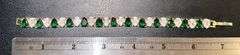 18 Kt Gold Plated 32.5 Cwt Simulated Emerald Tennis Bracelet