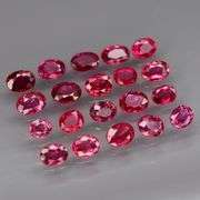 Real! Top crystal! 2.63ct 20 piece Ruby set! UNTREATED!!!