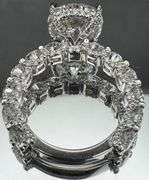 14K White Gold Round Brilliant Cut Lab Diamond Ring of 8.70ct