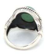 925 Sterling Silver Beautiful Oval Jade Ring