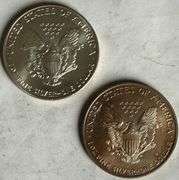 1986 & 1987 Unc Silver Eagles