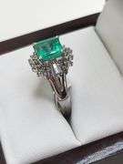 Stunning Emerald And Diamond Ring 1.86 C.T.W.
