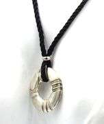 Tiffany & Co Atlas circle pendant on black cord necklace