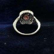 Dazzling 3.5 Ctw Golden Amber Green Simulated Diamond Ring