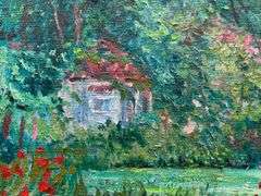 Dramatic And Atmospheric Original By Manor Shadian Manor Shadian Park with Bright Flower Bed