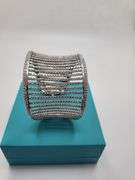 Contemporary 14k White Gold Diamond Cuff Bracelet