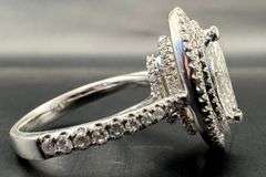14K White Gold Marquise Cut Diamond Cut