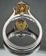 14K Two-tone Gold Marquise Diamond Ring of 1.30ct