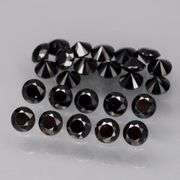 Diamond black! 3.40ct set of 3mm untreated Spinels!