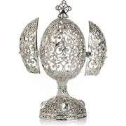 Silver-Plated Trinket Box with Crystals