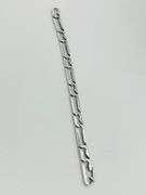 Italian 925 Sterling Silver Modernist Style Link Bracelet