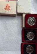 1977-9 Canada Specimen Silver Dollars.