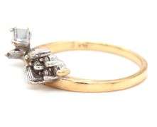 Useful 14K YG Diamond Insert Ring