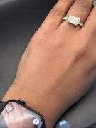 14K Yellow Gold Emerald Cut Lab Diamond Ring of 3.66 Ct