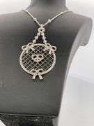 CERTIFIED 18K WHITE GOLD DIAMOND NECKLACE