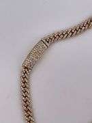CERTIFIED 14K YELLOW GOLD CUBAN LINK CHAIN  WITH DIAMONDS