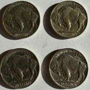1929 1930 & 1936 Unc Buffalo Nickels.