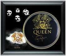 Queen Roger Taylor Signed Custom Framed Drum Head Display
