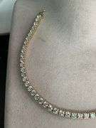 CERTIFIED BRAND NEW 14K YELLOW GOLD TENNIS BRACELET. 11.00 CARATS OF DIAMONDS.