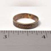 Blue Enamel Ring in Vermeil Sterling Silver.