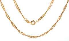 Useful 14K yellow gold Singapore Link Necklace