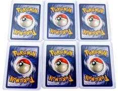 6 Pokémon 1999 Shadowless Cards