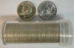 Original Choice to Gem BU roll of 40 1961-D Washington Quarters