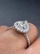 18K White Gold Pear Cut Diamond Ring of 2.46ct