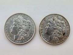 1887 & 1888 Morgan Silver Dollars