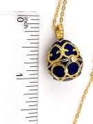 Elegant Egg Pendant Necklace & Bracelet Set – Sapphire Accent, 18K Gold Vermeil, “Something Blue” We
