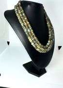 Natural Large 947.5 Ctw Blue Flash Labradorite 3 Strand Necklace