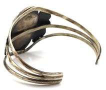 925 Sterling Silver Vintage Navajo Style Large Turquoise Cuff Bracelet
