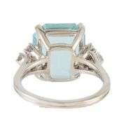 7.94ct Cushion Aquamarine and 0.50ctw Diamond Statement Ring in 18K