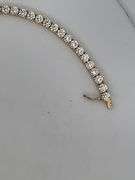 CERTIFIED BRAND NEW 14K YELLOW GOLD TENNIS BRACELET. 11.00 CARATS OF DIAMONDS.